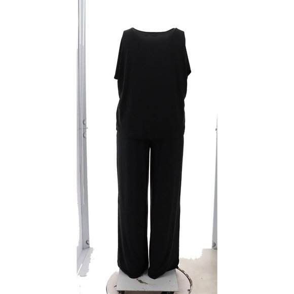 NWT G BY GIULIANA 3-PIECE TOP, BOTTOM & SCARF BELT SET BLACK MEDIUM - Picture 6 of 13